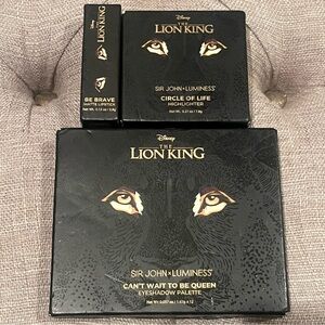 Disney Lion King Makeup Set Eyeshadow Palette Highlighter Lipstick Luminess NEW